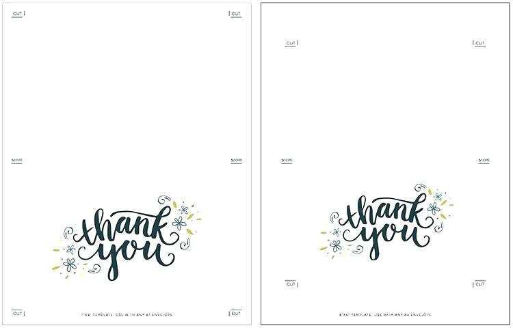 61 free printable thank you card template quarter fold download for