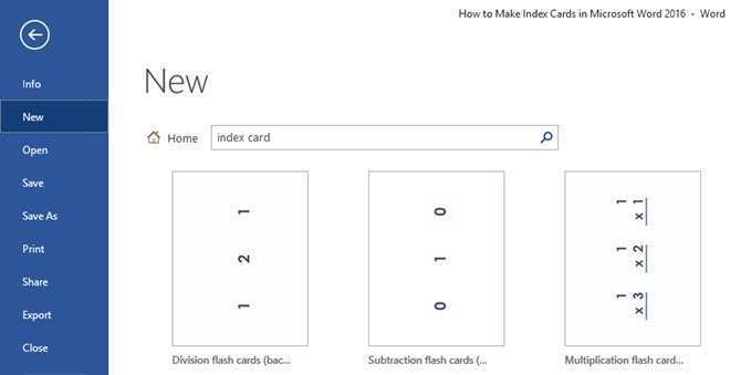 Double Sided Flash Card Template Word Cards Design Templates