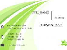 61 Printable Name Card Template Green Layouts with Name Card Template Green