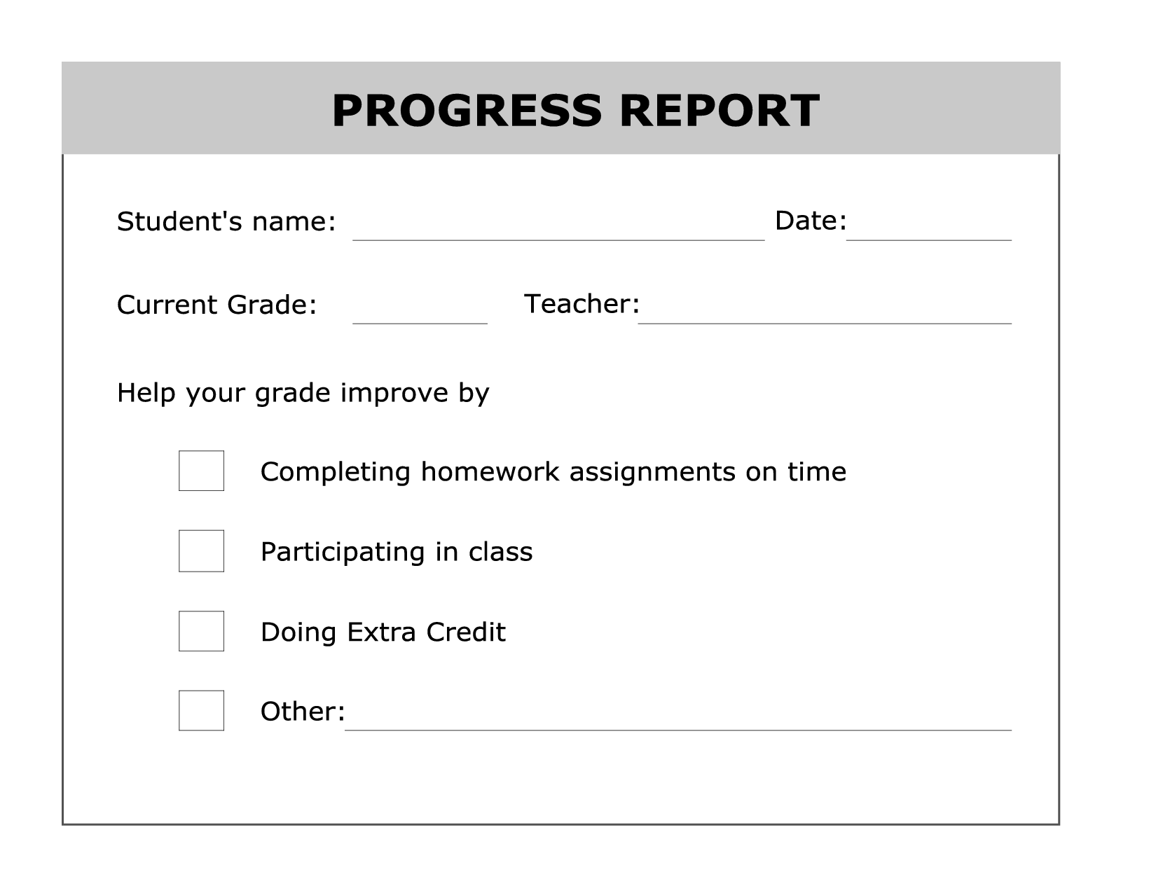 25 The Best High School Progress Report Card Template Layouts by Throughout Student Progress Report Template