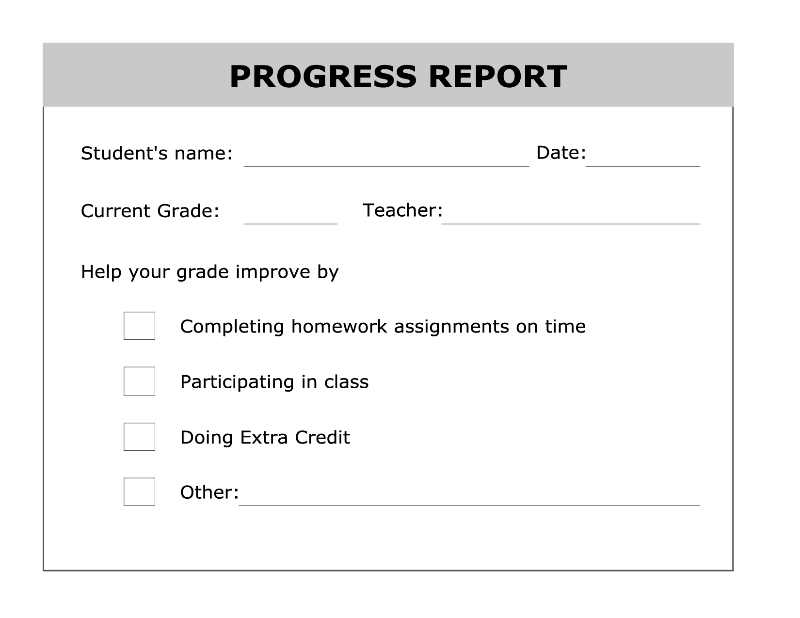 22 The Best High School Progress Report Card Template Layouts by With Regard To Student Progress Report Template