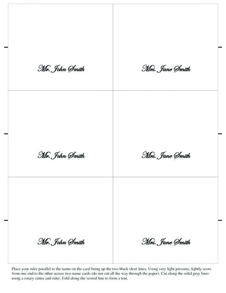Folded Place Card Template from legaldbol.com