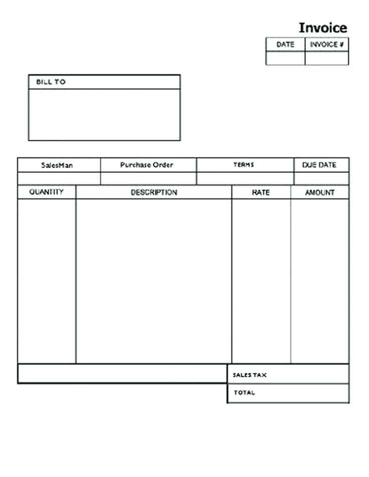 62 Creating Blank Invoice Forms Printable Formating with Blank Invoice Forms Printable