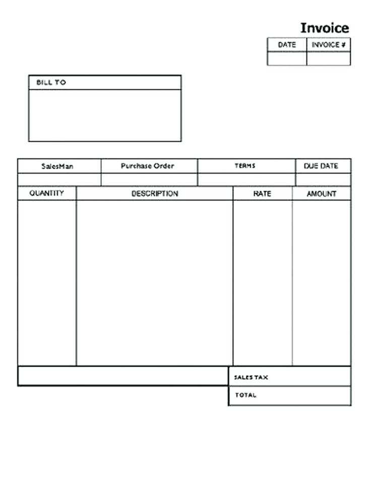 blank invoice forms printable cards design templates