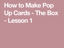 62 Creating Pop Up Card Tutorial Lesson 1 Now by Pop Up Card Tutorial Lesson 1