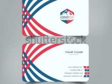 Business Card Template Red Blue