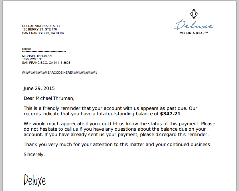 Email Template To Send Invoice