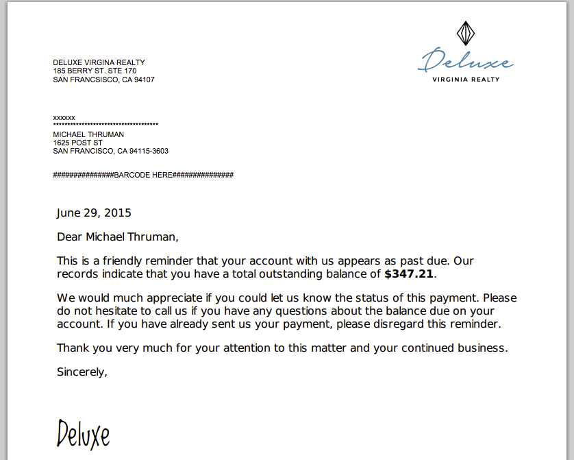 invoice email cover letter sample