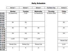 62 Format Teacher Class Schedule Template Formating for Teacher Class Schedule Template