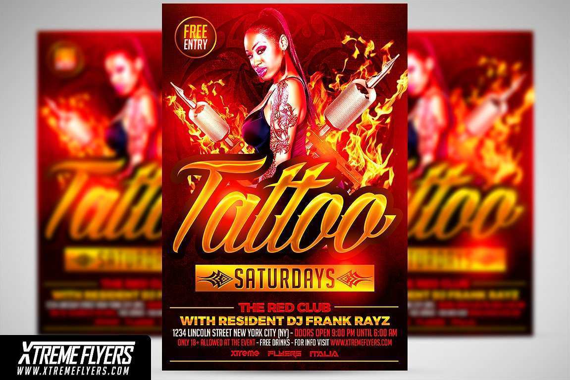 62 Free Tattoo Flyer Template Free PSD File by Tattoo Flyer Template Free