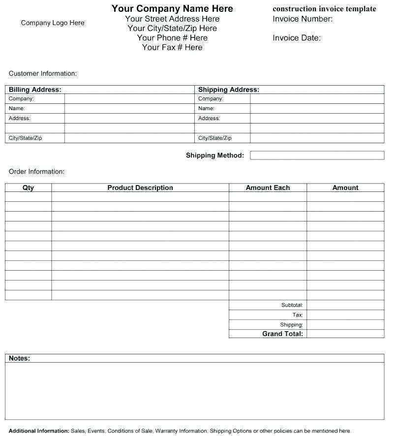 62 How To Create Open Office Construction Invoice Template Photo for ...