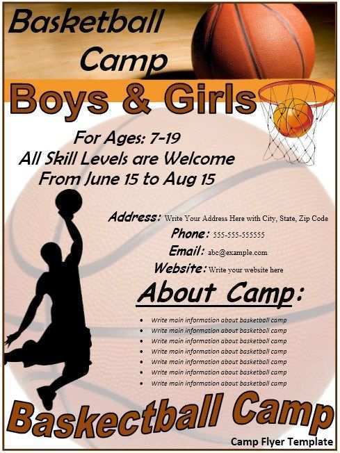 62 Online Basketball Camp Flyer Template in Photoshop with Basketball Camp Flyer Template