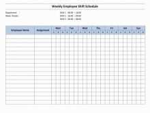 Weekly Production Schedule Template