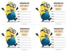 62 Printable Birthday Invitation Card Template Minion Formating by Birthday Invitation Card Template Minion