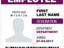 62 Printable Employee Id Card Template Size Templates by Employee Id Card Template Size