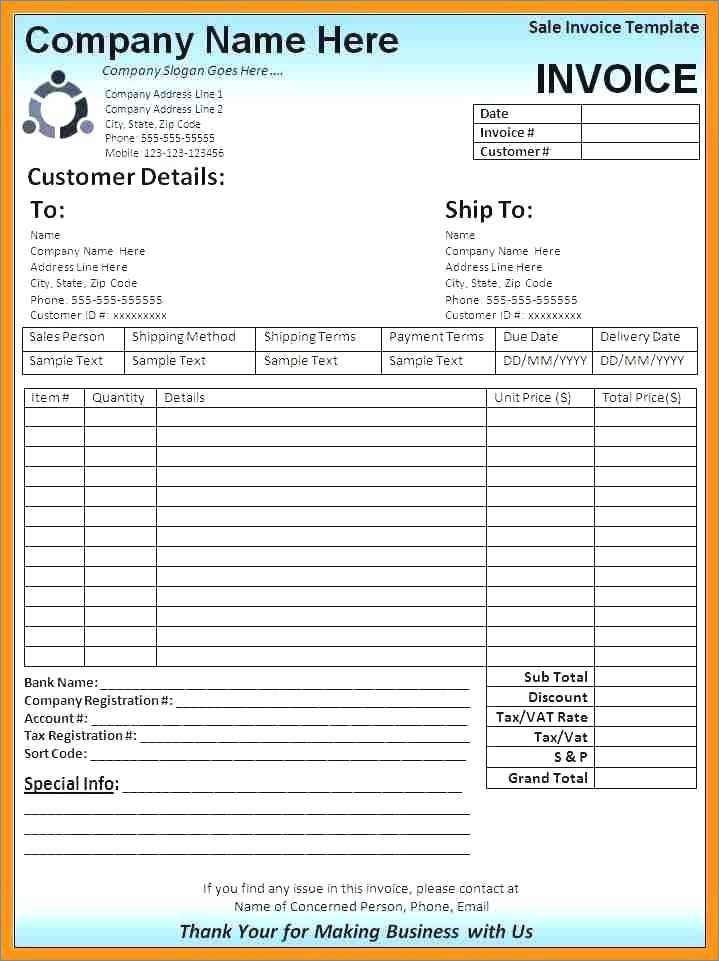 free example invoices