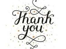 Thank You Card Template Black And White