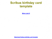 62 Report Scribus Birthday Card Template Now for Scribus Birthday Card Template