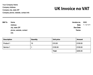 62 Standard Free Printable Vat Invoice Template Uk for Ms Word by Free Printable Vat Invoice Template Uk