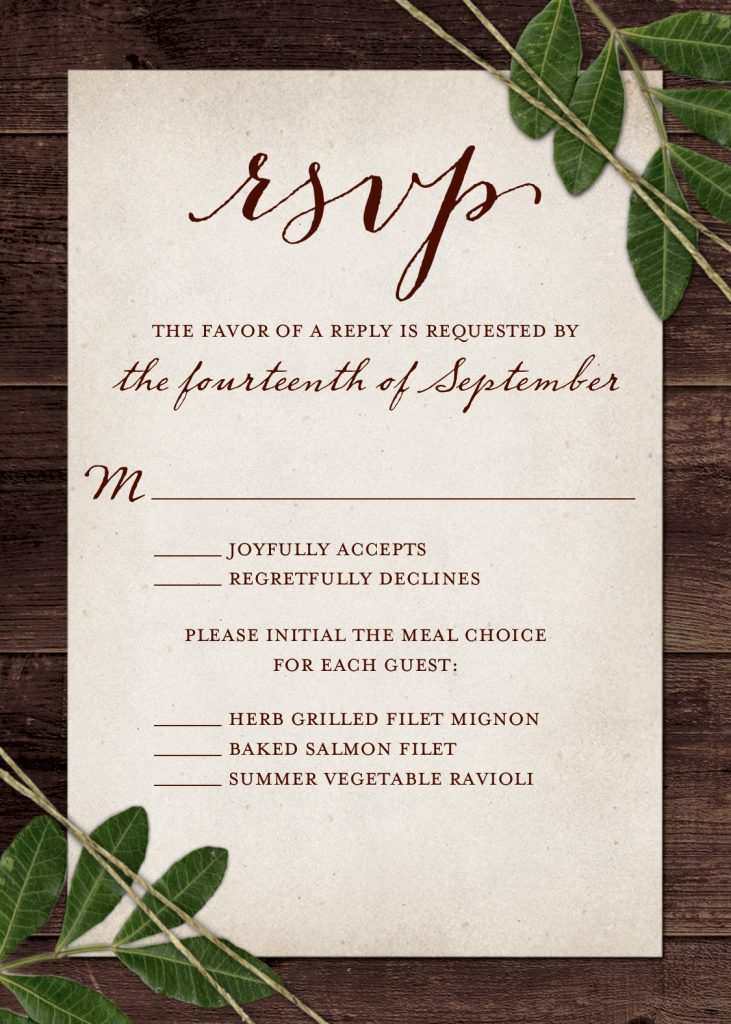 How To Write Rsvp On Wedding Invitation