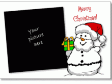 62 Standard Snowman Christmas Card Template Download by Snowman Christmas Card Template