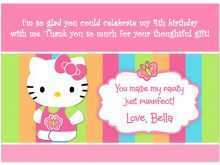 62 Standard Thank You Card Template Hello Kitty PSD File for Thank You Card Template Hello Kitty