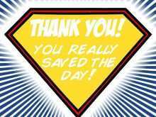 62 The Best Superhero Thank You Card Template Now with Superhero Thank You Card Template