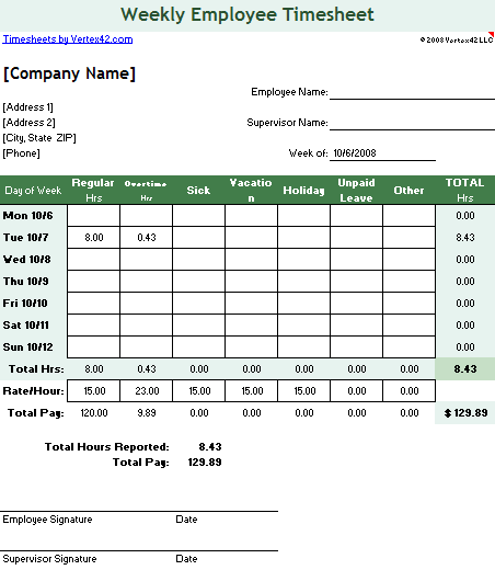 62 The Best Time Card Template In Excel PSD File for Time Card Template In Excel