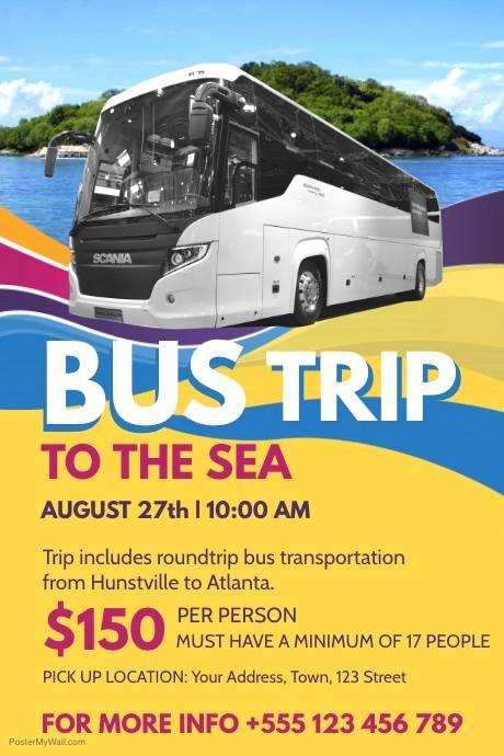 62 Visiting Bus Trip Flyer Template For Free by Bus Trip Flyer Template