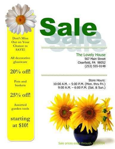 62 Visiting Plant Sale Flyer Template in Word with Plant Sale Flyer Template