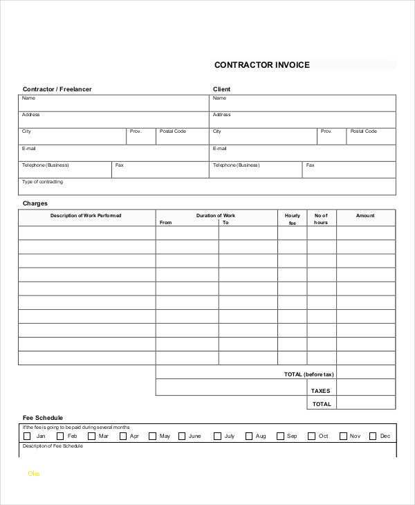 63 Best Construction Contractor Invoice Template Download with Construction Contractor Invoice Template