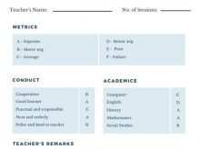 Report Card Template For Homeschool