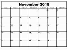 63 Create Daily Calendar Template November 2018 in Word by Daily Calendar Template November 2018