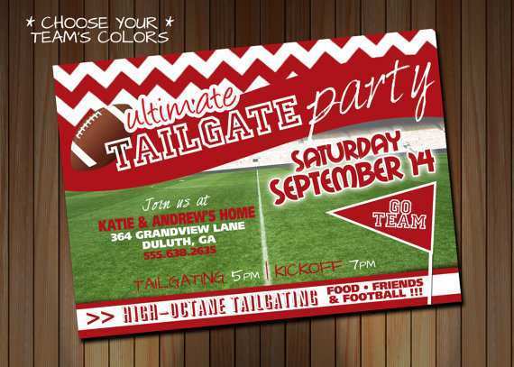 63 Creating Free Football Tailgate Flyer Template Photo by Free Football Tailgate Flyer Template