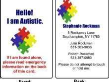 63 Format Autism Id Card Template with Autism Id Card Template