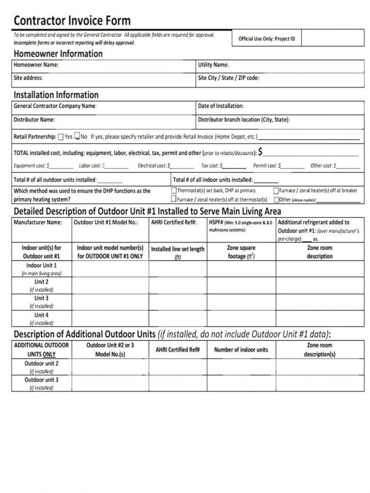 63 Format Generic Contractor Invoice Template in Photoshop with Generic Contractor Invoice Template