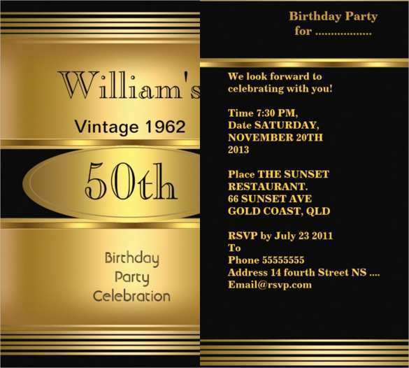 63 Free 50Th Birthday Card Template Free Maker with 50Th Birthday Card Template Free