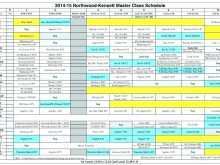 63 Free Printable Master Class Schedule Template for Ms Word for Master Class Schedule Template