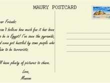 Writing A Postcard Template