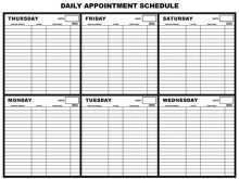 63 Online Daily Appointment Calendar Template Printable in Word by Daily Appointment Calendar Template Printable