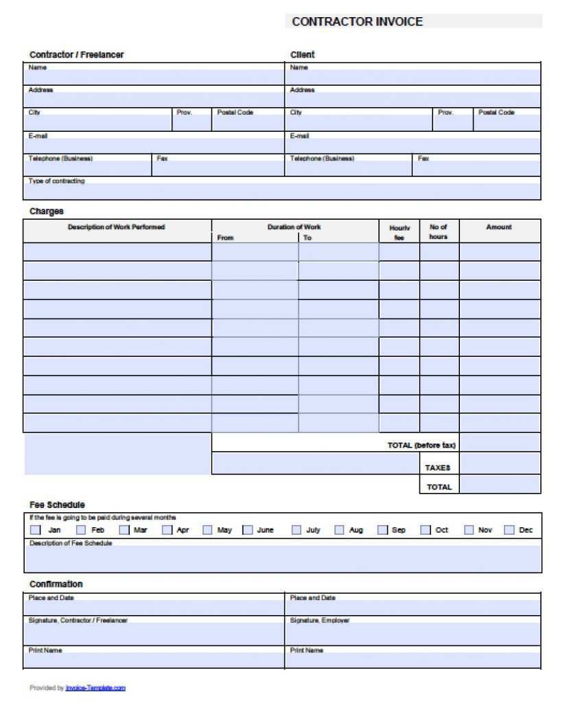 63 Online Job Invoice Template Excel Photo with Job Invoice Template Excel