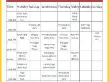 Yoga Class Schedule Template