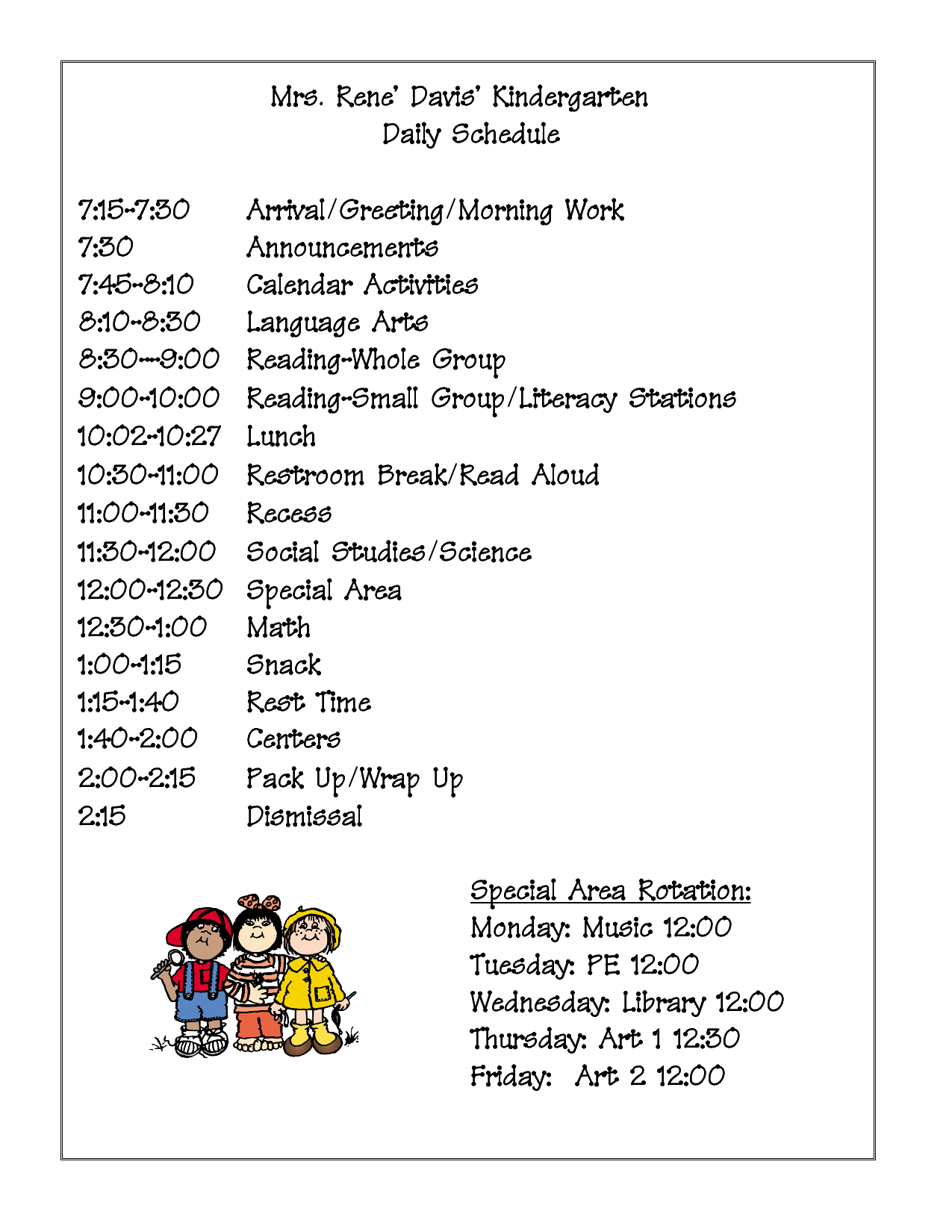 kindergarten-class-schedule-template-cards-design-templates