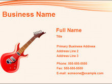 63 Standard Business Card Template Musician Free PSD File with Business Card Template Musician Free