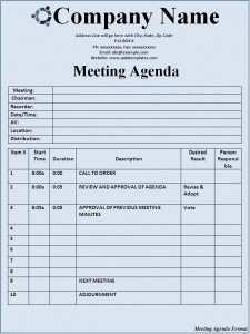63 The Best Meeting Agenda Report Template Formating for Meeting Agenda Report Template