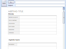63 The Best Meeting Agenda Template In Outlook for Ms Word by Meeting Agenda Template In Outlook