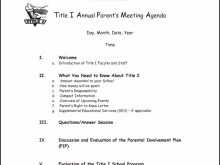 63 The Best School Meeting Agenda Template Now by School Meeting Agenda Template