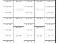 Student Schedule Template Excel