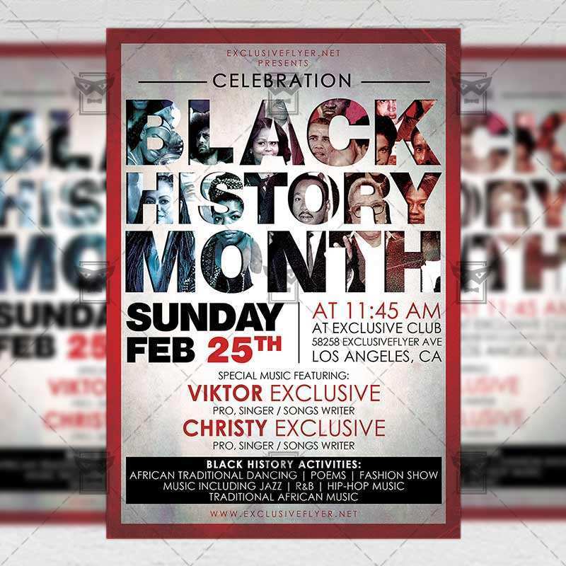 64 Adding Black History Month Flyer Template Formating by Black History Month Flyer Template