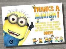 64 Best Minion Thank You Card Template Maker with Minion Thank You Card Template